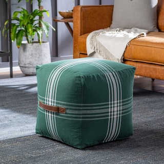 Dondae Casual Stripe Pouf.