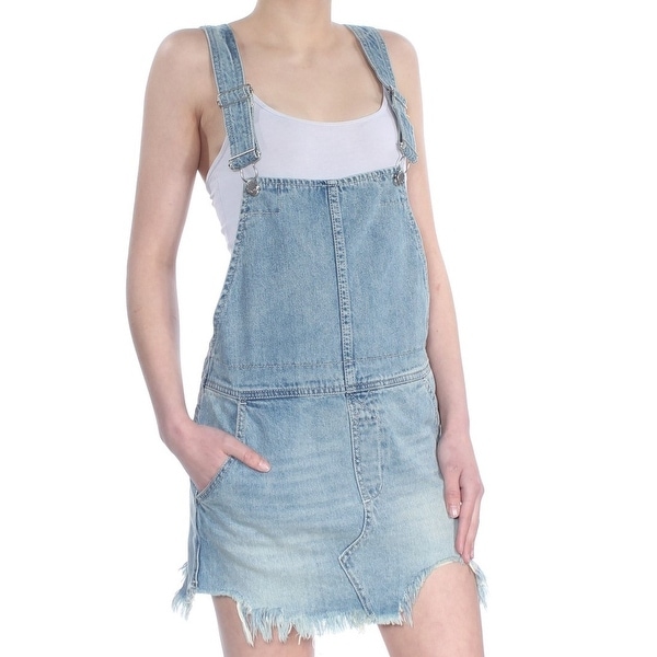 free people denim overall dress