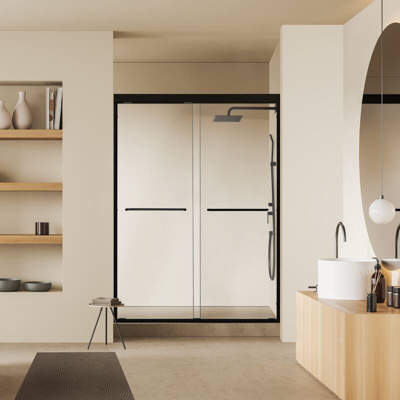 Altair Ennis By Pass Framed Shower Door in Polished Chrome Finish with Clear Glass