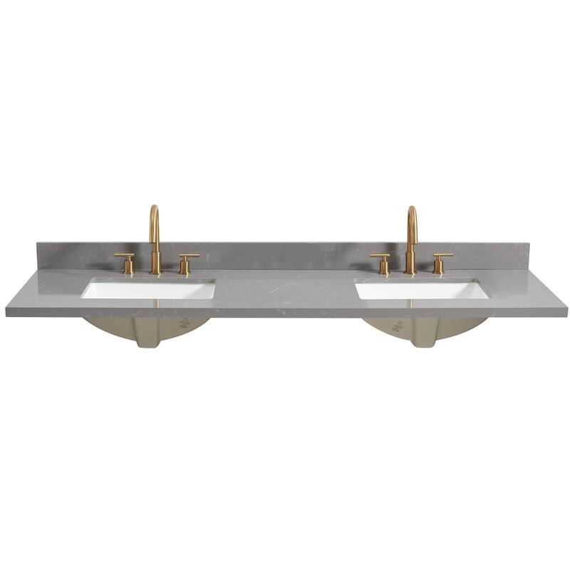 Jaen Composite Stone Vanity Top with White Rectangular Sink