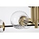preview thumbnail 6 of 10, Atlas 32 Inch Globe Clear Glass Semi Flush Mount 6 Light - N/A