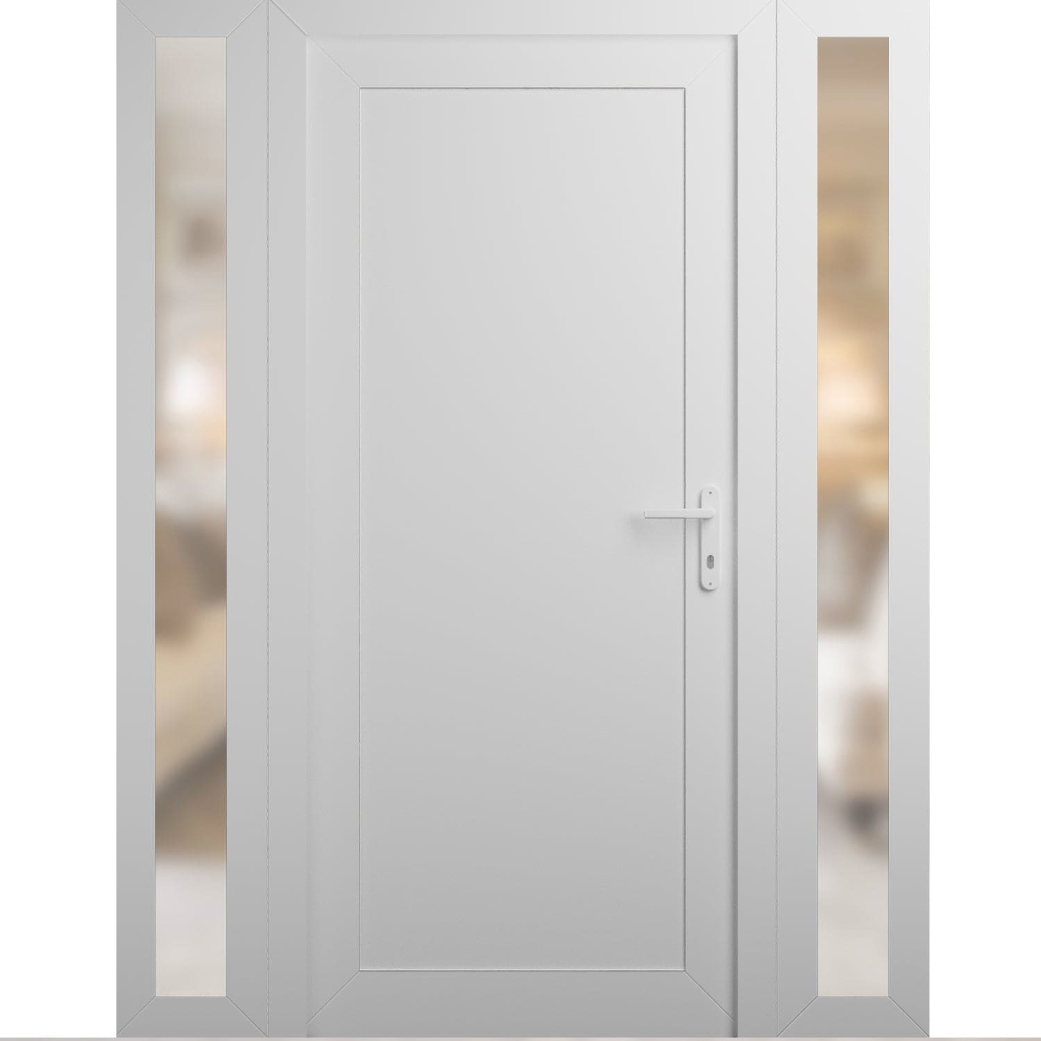 VDOMDOORS Manux 8111 White Silk uPVC Exterior Door