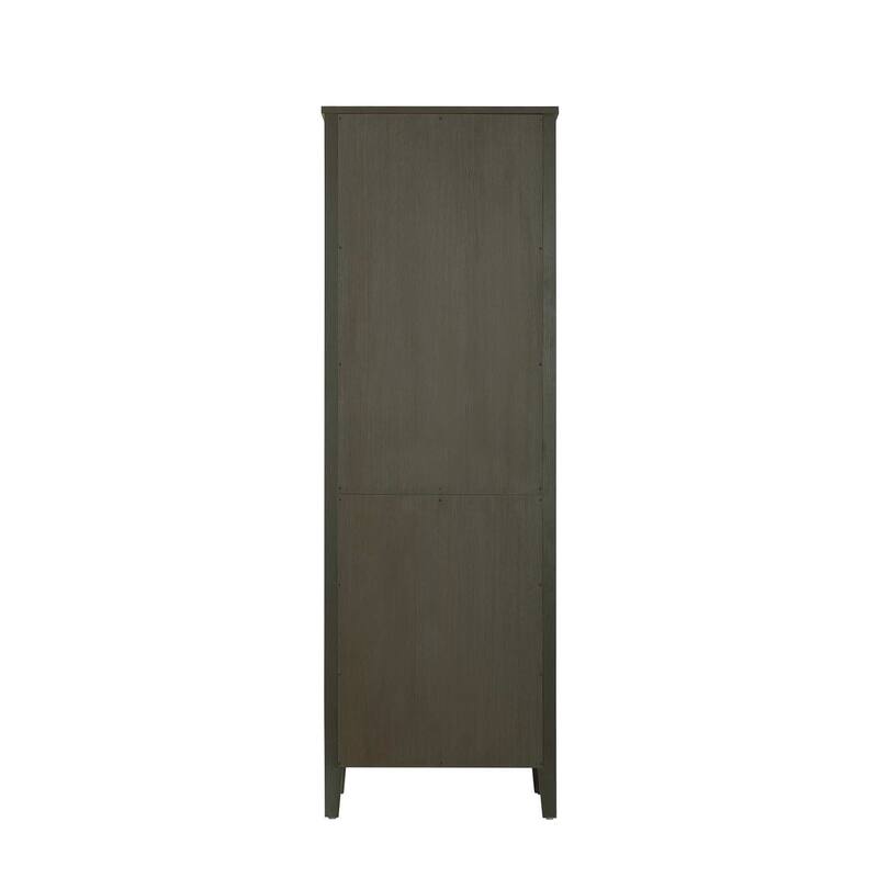 Laura 16-28 Inch Bath Storage Glass Cabinet