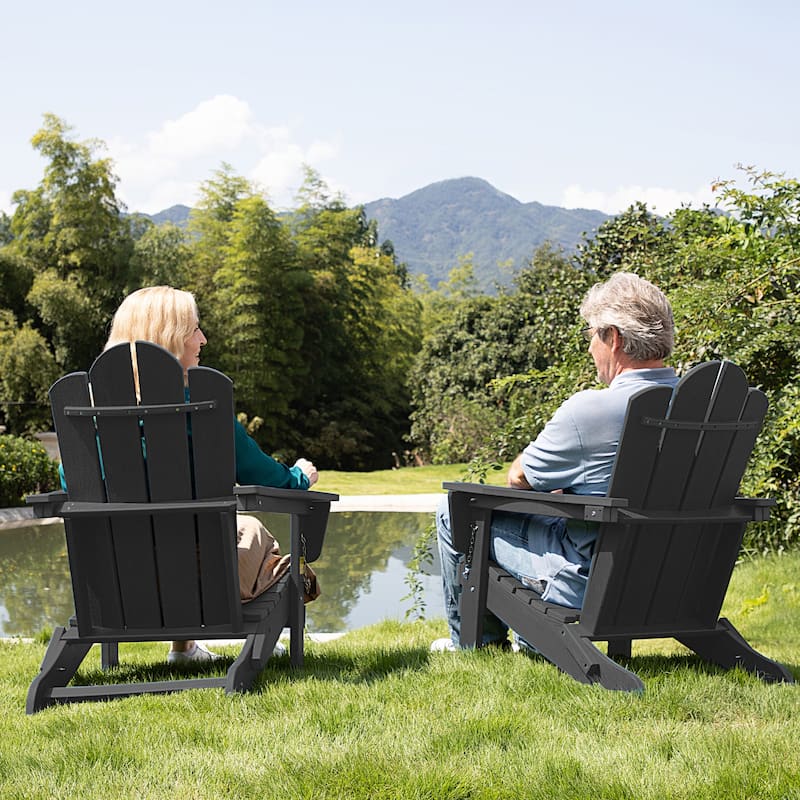 Outdoor HDPE Folding Classic Adirondack Chair All-Weather