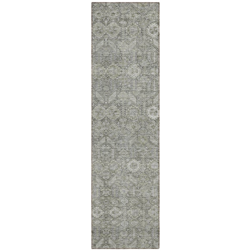 Machine Washable Indoor/ Outdoor Traditional Boho Chantille Rug