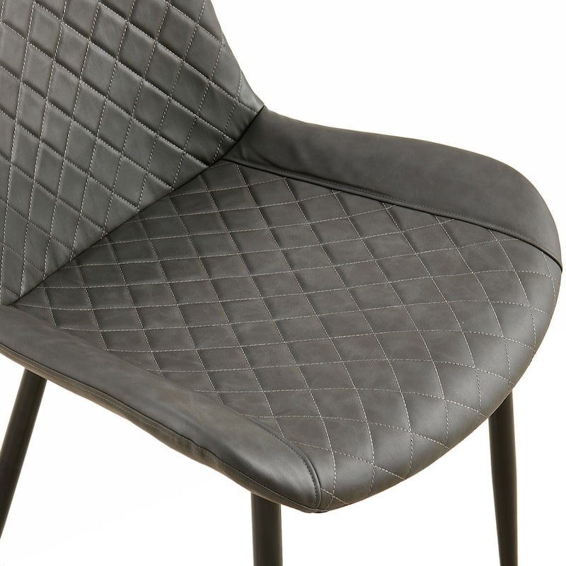 4PCS PU Armless Dining Chairs