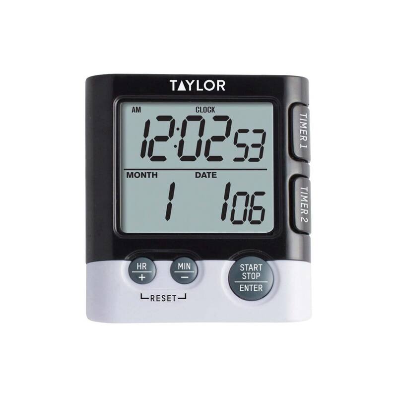 Taylor Digital Dual Event Cooking Timer/Alarm Clock - Multicolor