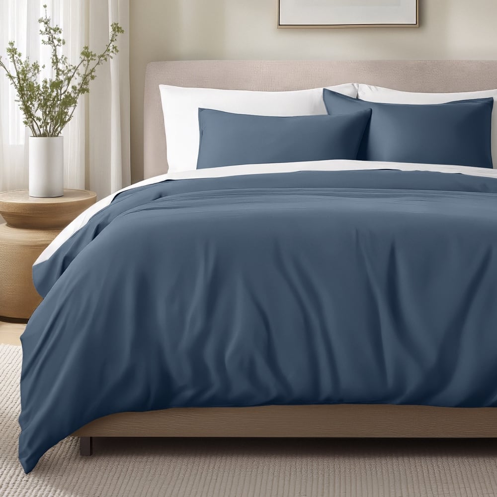 Bare Home Organic Cotton Duvet Cover Set - Smooth Sateen Weave