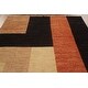 preview thumbnail 11 of 18, Vegetable Dye Gabbeh Modern Area Rug Handmade Wool Carpet - 6'7" x 9'7"