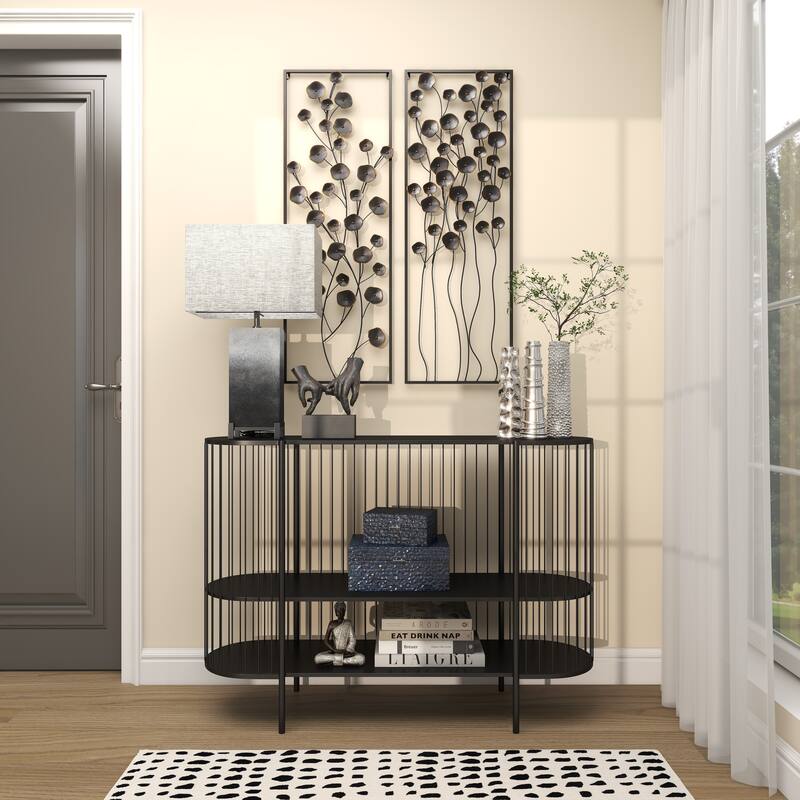 CosmoLiving by Cosmopolitan Sleek Ceramic Glam Vase with Varying Patterns (Set of 3) - Silver, Gold, Dark Blue, White