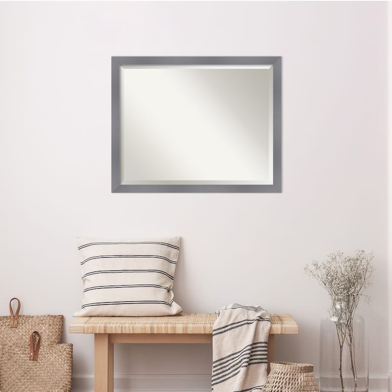 Edwin Beveled Wood Framed Wall Mirror