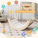 preview thumbnail 7 of 6, 2-in-1 Natural Climbing Arch Rocker with Soft Cushion Perfect for Toddlers - 32" x 19.5" x 15" (L x W x H)