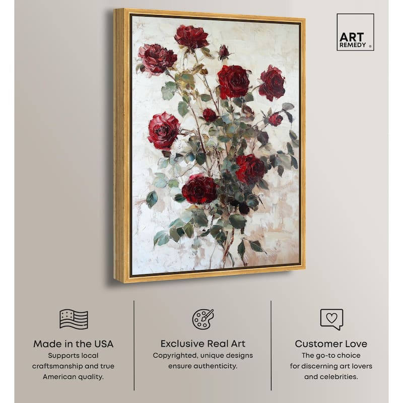 Velvet Vermilion I Canvas by Art Remedy