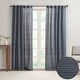 preview thumbnail 6 of 23, Cashel Texture Striped 100-percent Recycled Fiber Woven Antimicrobial Window Panel Pair by Clean Spaces - 84" Panel