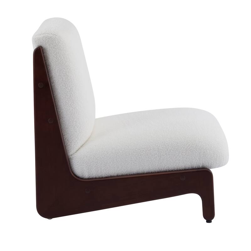 Christopher Knight Home - Modern Rubber Wood + Fabric Accent Chair