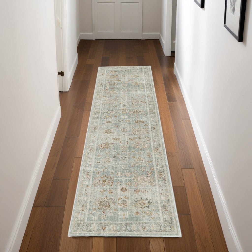 Niba Power Loomed Distressed with Fringe Area Rug By HomeRoots - 96' X '27' X '0.39
