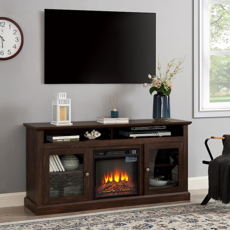 TV Stand With Insert 18" Fireplace