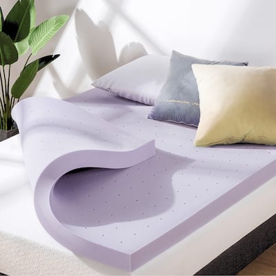 3 Inch Ventilated Memory Foam Mattress Topper with Lavender Infusion
