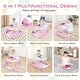 preview thumbnail 19 of 49, 6 in 1 Foldable Baby Walker with Adjustable Height - 28" L x 24" W x 19.5" H