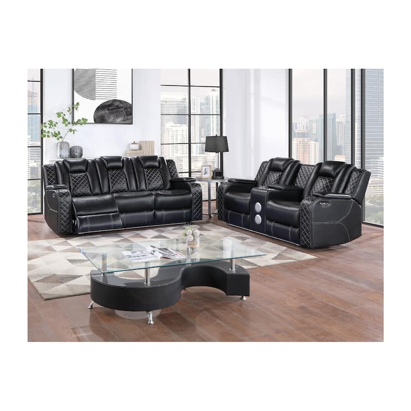Deborah Black Power Reclining Set - 2 Piece