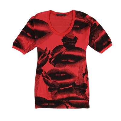 Evil Genius Womens Lips, Legs, & Ice Cream Graphic T-Shirt