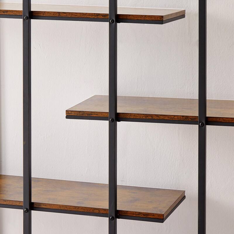 Round 5-Tier Metal Bookshelf/Storage Rack/Display Stand