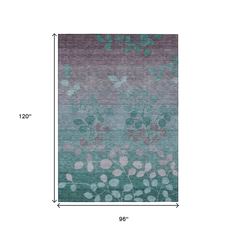HomeRoots Floral Transitional Rectangle Outdoor Rug