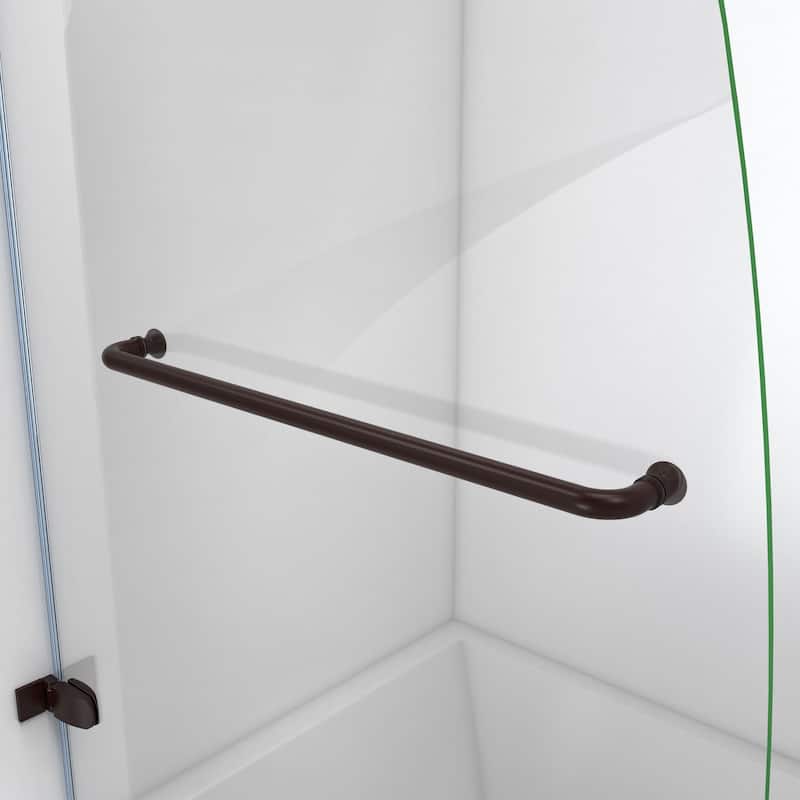 DreamLine Aqua Uno 34 in. W x 58 in. H Frameless Hinged Tub Door - 34.31" W - 34.31" W