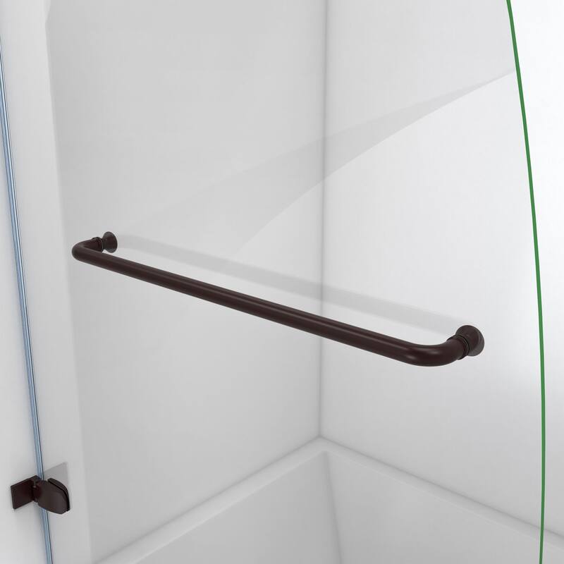 DreamLine Aqua Uno 56-60 in. W x 58 in. H Frameless Hinged Tub Door with Extender Panel - 56" - 60" W