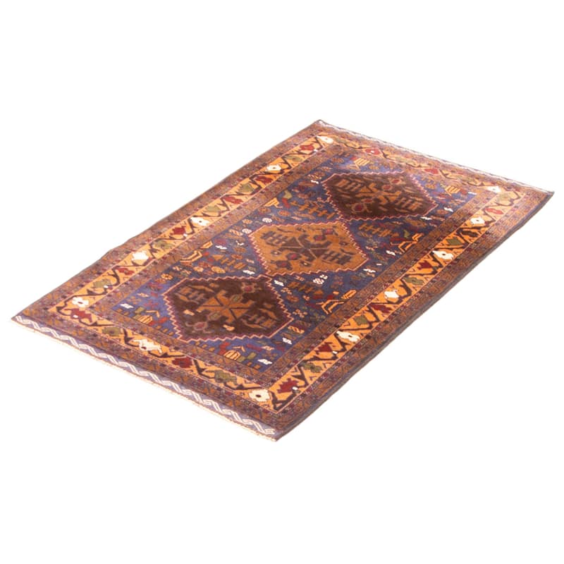 Teimani Navy Rug 3'0" x 4'11" - 3'0 x 4'11