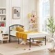 preview thumbnail 4 of 3, Black Metal Twin Platform Bed Frame with Arched Headboard, 330lb Capacity, Noise-Free, Under-Bed Storage and Easy Assembly
