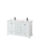 Option White, Black Trim, Carrara Cultured Marble Top