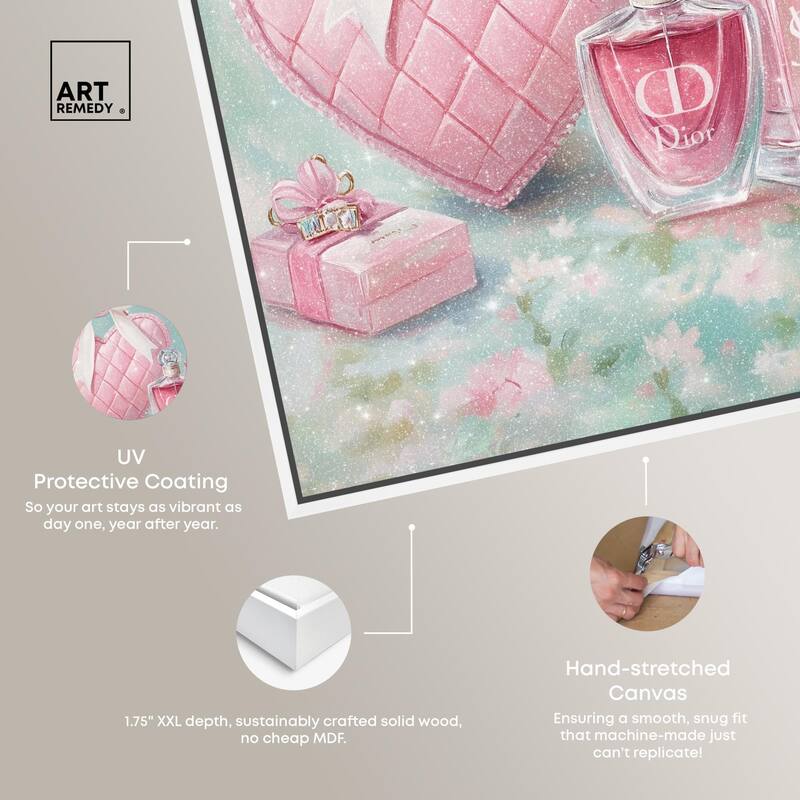 Little Heart Shaped Purse Canvas by Art Remedy