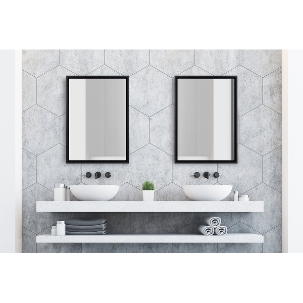 Kate and Laurel Evans Framed Floating Wall Mirror. Opens flyout.