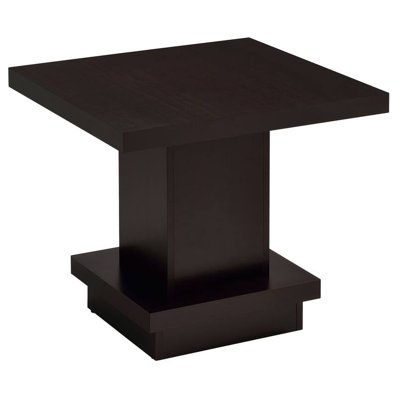 Reston Square Engineered Wood Side End Table Cappuccino - Wood - Cappuccino