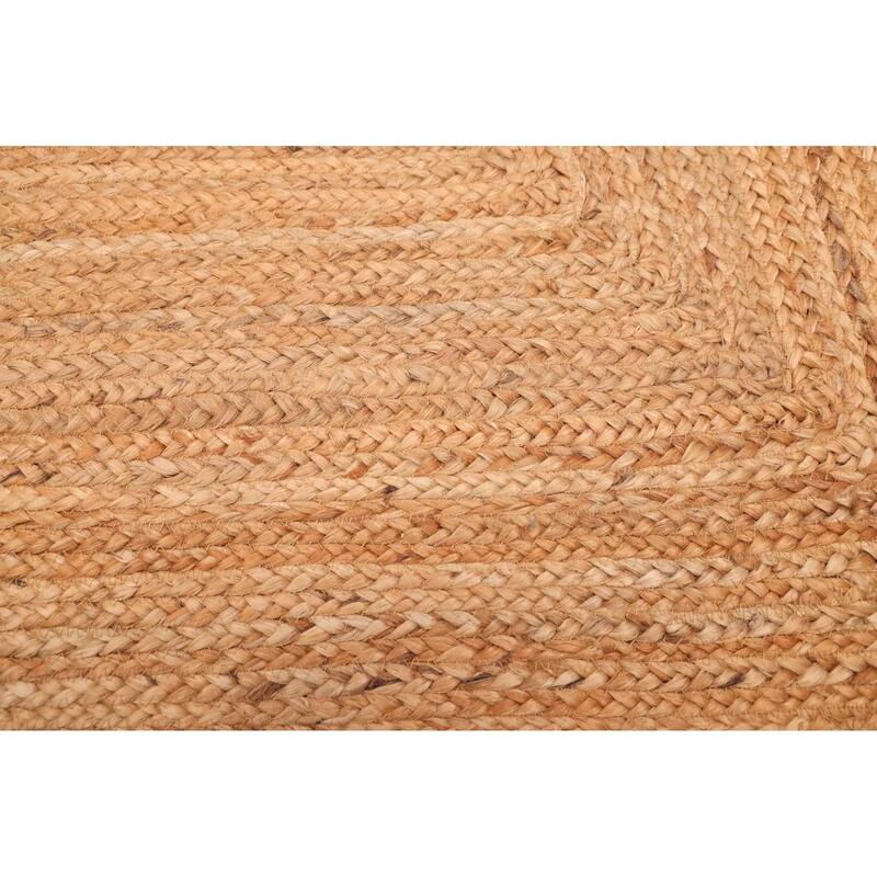 ECARPETGALLERY Braided Weave Palas Denizli Tan Jute Rug - 5'3 x 7'7