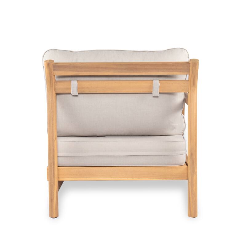 Christopher Knight Home - Delano Outdoor Acacia Wood L-Shaped Sectional Set