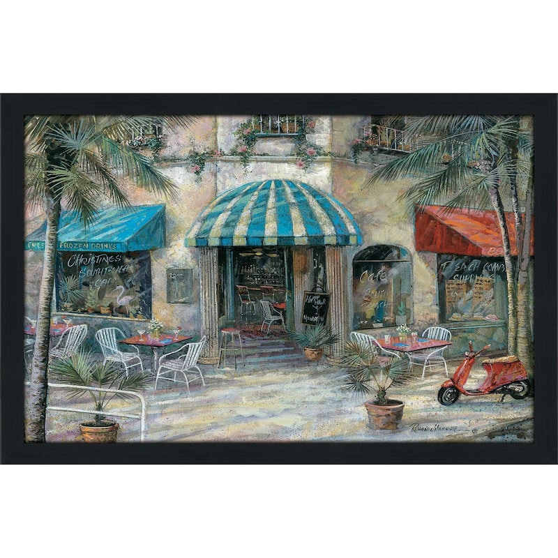 "Christines South Beach Cafe" by Ruane Manning Print on Acrylic.