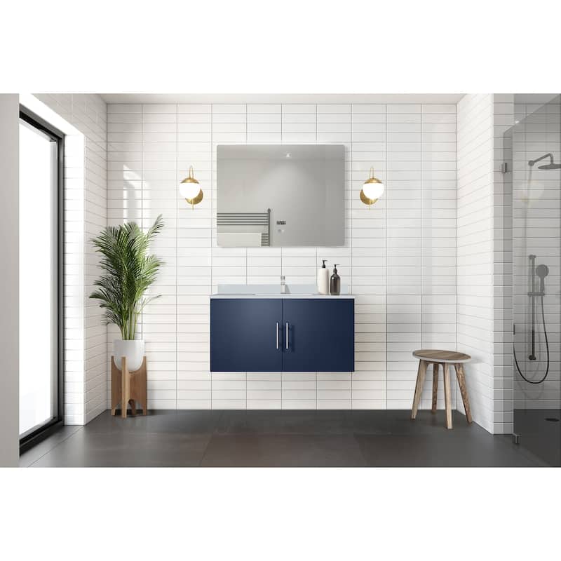 Geneva Bath Vanity with Cultured Marble Top, Sink, Faucet & Mirror