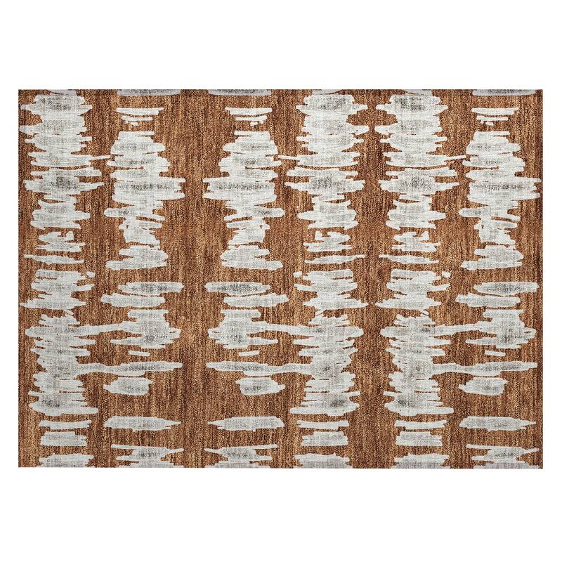 Machine Washable Indoor/ Outdoor Chantille Abstract Contemporary Rug