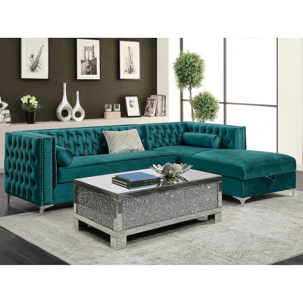 Bellaire Upholstered Storage Chaise Sectional Sofa