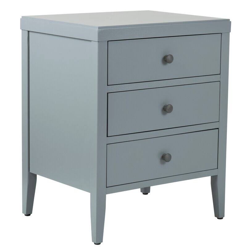 Painted Wood Storage Nightstand With Drawers by East at Main