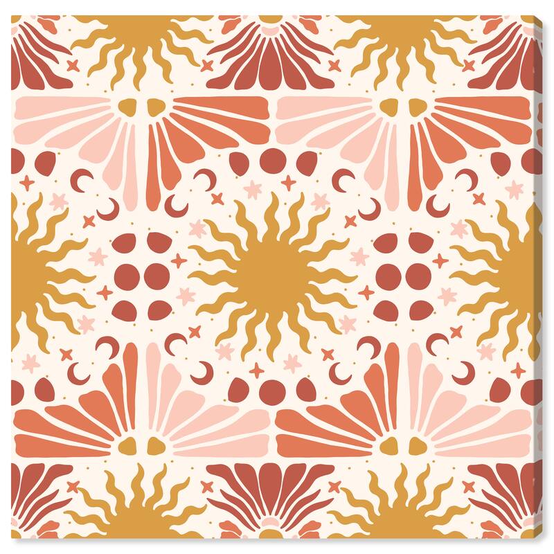 Wynwood Studio Canvas Abstract The Sun in Tune Pattern Yellow and Dark Yellow Modern & Contemporary Wall Art Canvas Print - 20 x 20