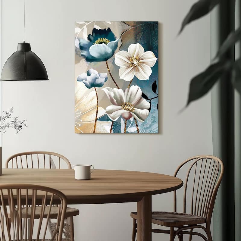 3 Piece Lotus Flower Canvas Wall Art