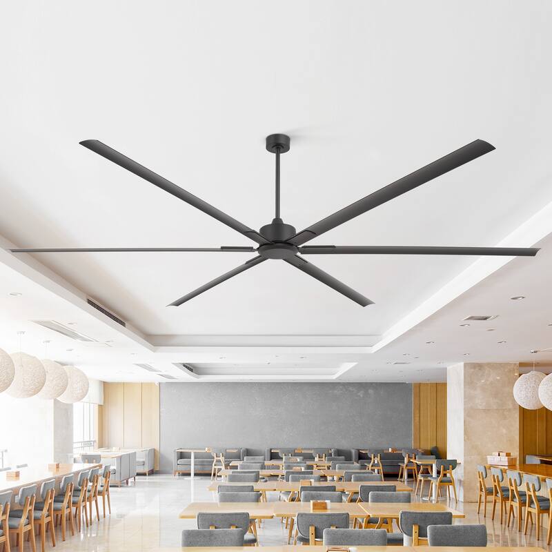 Large 72"/84"/96"/120" Black Ceiling Fan with Remote without Light-6/8 Aluminum Blades