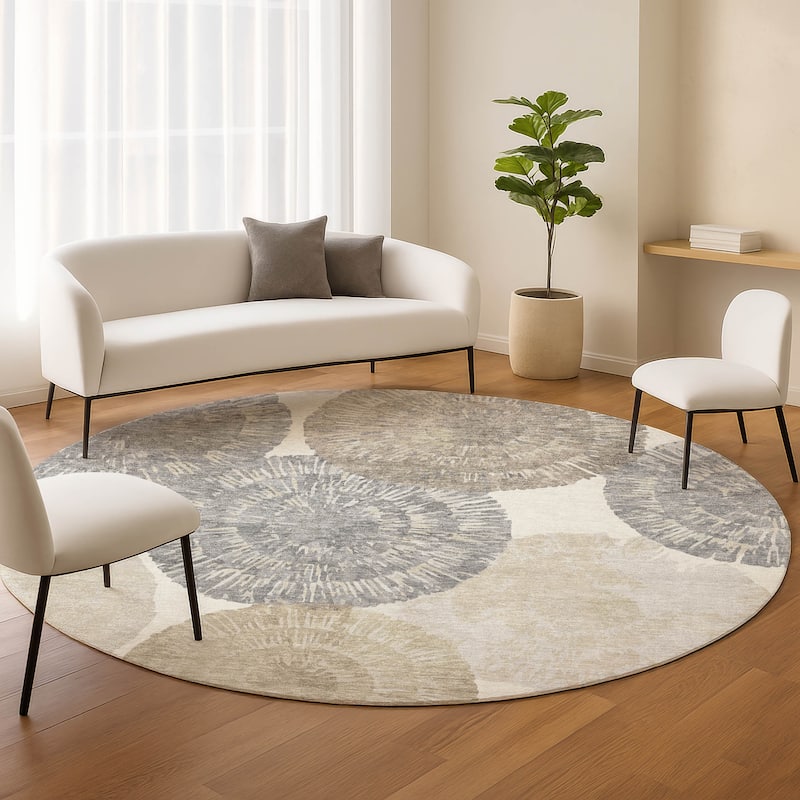 Machine Washable Indoor/ Outdoor Contemporary Devaughn Chantille Rug