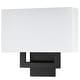 preview thumbnail 10 of 13, Black Wall Sconce Light With White Fabric Shade