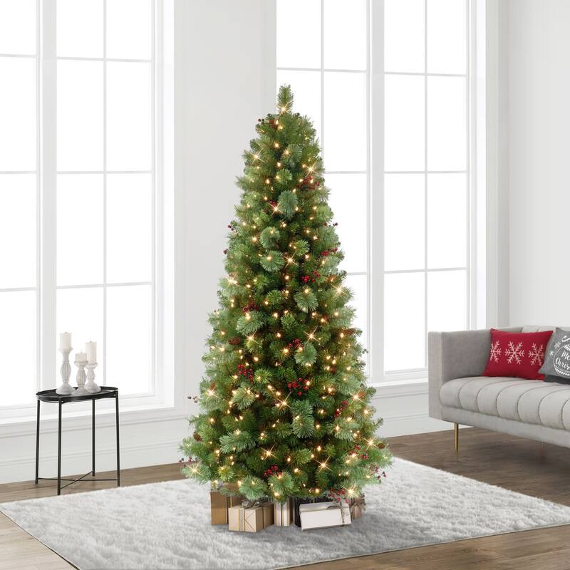 Pre-Lit Full Washington Spruce Artificial Christmas Tree - 6.5' - Warm White LED Lights