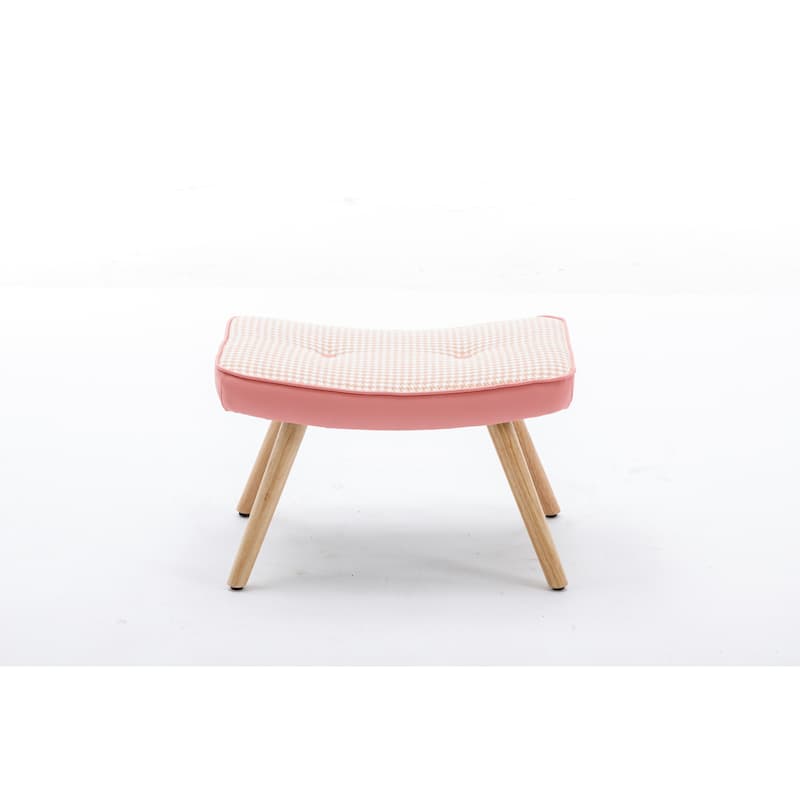 Wooden Step ottoman,Wooden Step Stool for Adults,Square Cushion Foot Stool,Small Stool with Non-Slip Pad,Wood Stool Suitable