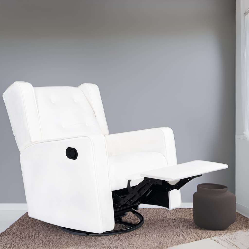 360° Swivel Glider Rocker Recliner - Nursery Chair for Breastfeeding & Maternity, Plush Cushions & Gentle Rocking Motion
